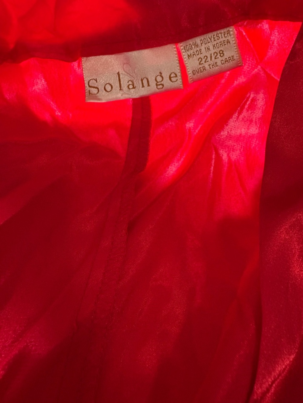 Red Satin Slip Dress and Matching Robe Set - Picture 7 of 8